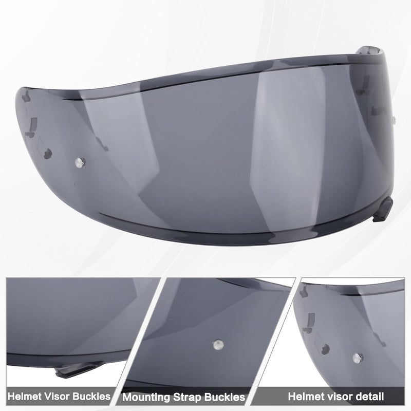 RIDLOG RF 1200 Motorcycle Helmet Visor for RF-1200 CWR-1 Helmet Visor X14 Face Shield Replacement for RF-1200 CWR-1 X14 Z7 X-Spirit Tinted RF1200 Visors (Grizzly) - Image 5